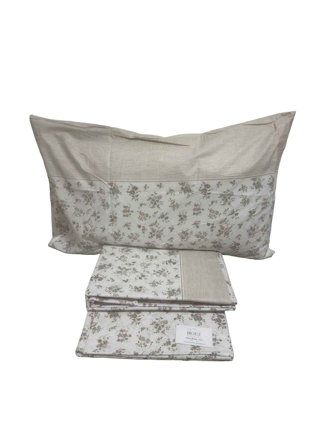 Completo Lenzuola Matrimoniale fantasia Fiorellini, prodotto italiano