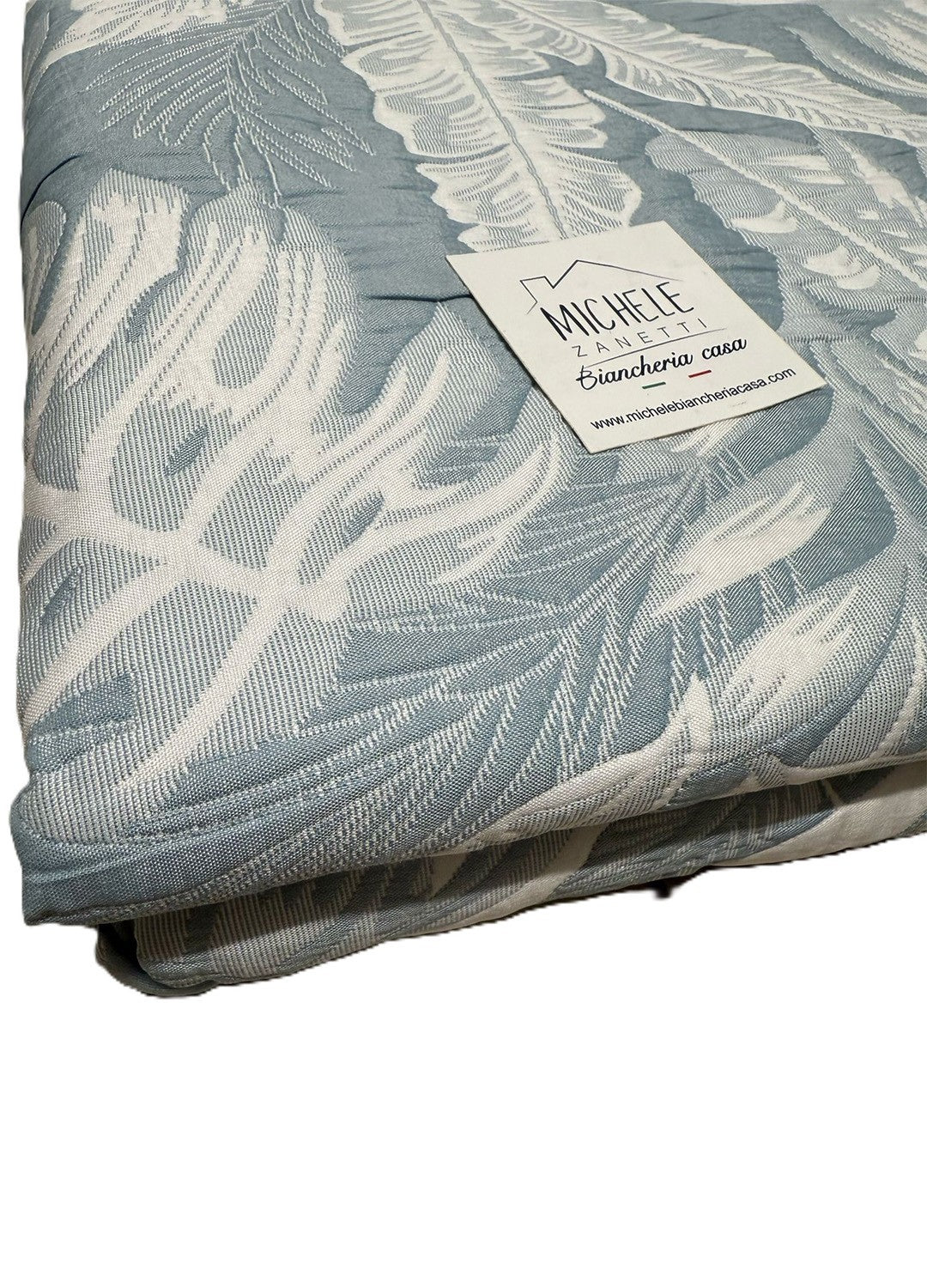 Trapuntino Matrimoniale fantasia Tropicale in Tessuto Jacquard Double Face – 260x260 cm