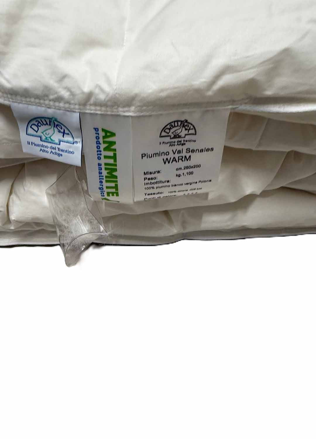 Piumino Matrimoniale Daunex 100% Piumino Bianco – Il Piumino del Trentino Alto Adige di Alta Qualità