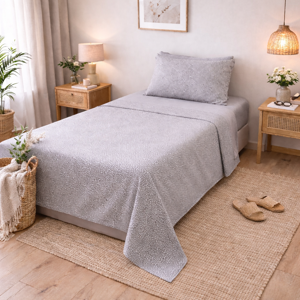 Completo Lenzuola Piazza e Mezza 100% Cotone Micro Chic – Elegante e Moderno