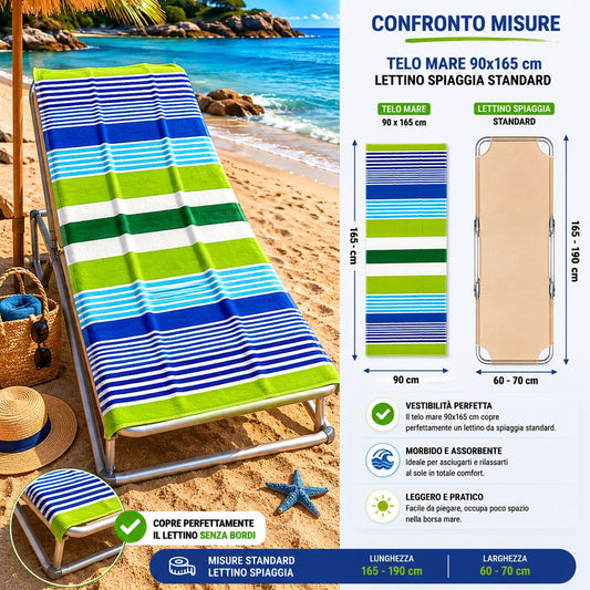 Misure telo mare a righe