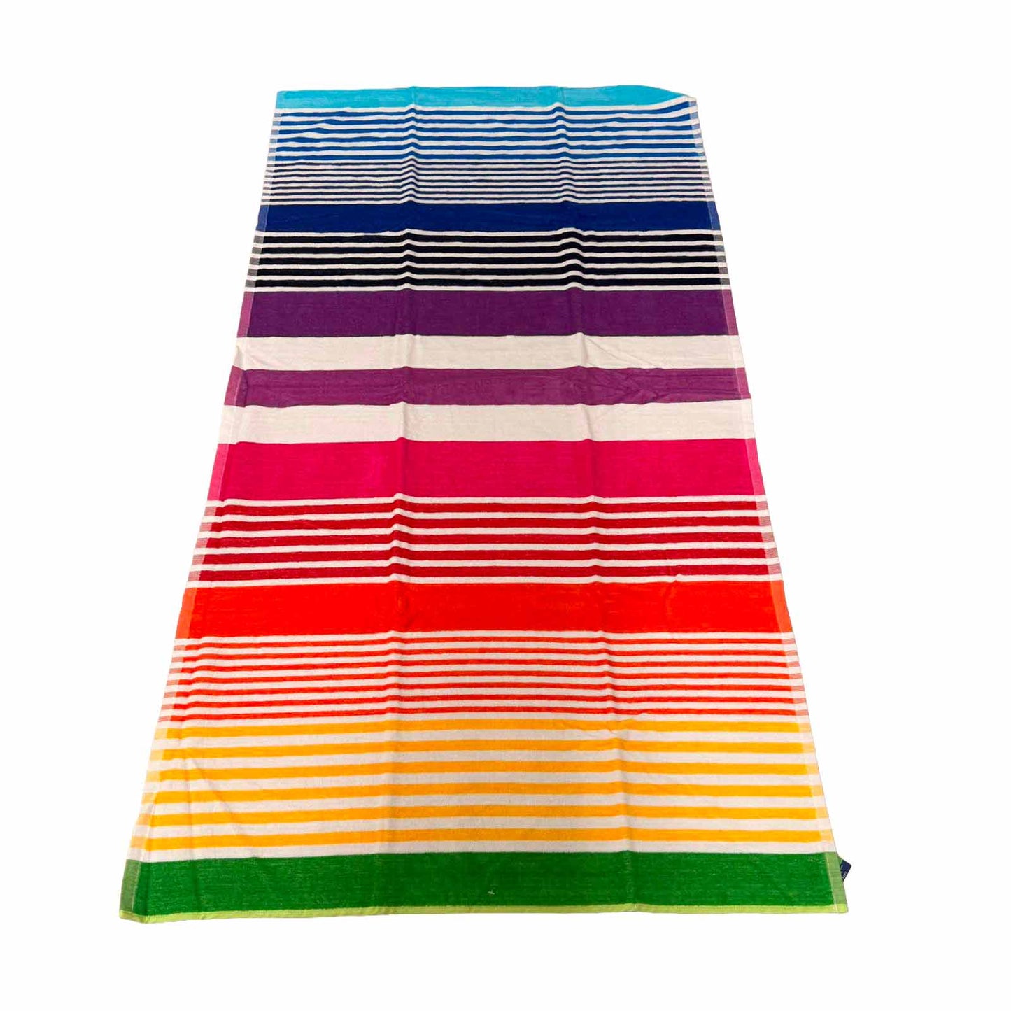 Telo Mare Arcobaleno Multicolor 90x165 cm in Spugna Jacquard 100% Cotone – Morbido e Assorbente - Fantasia Rainbow Beach