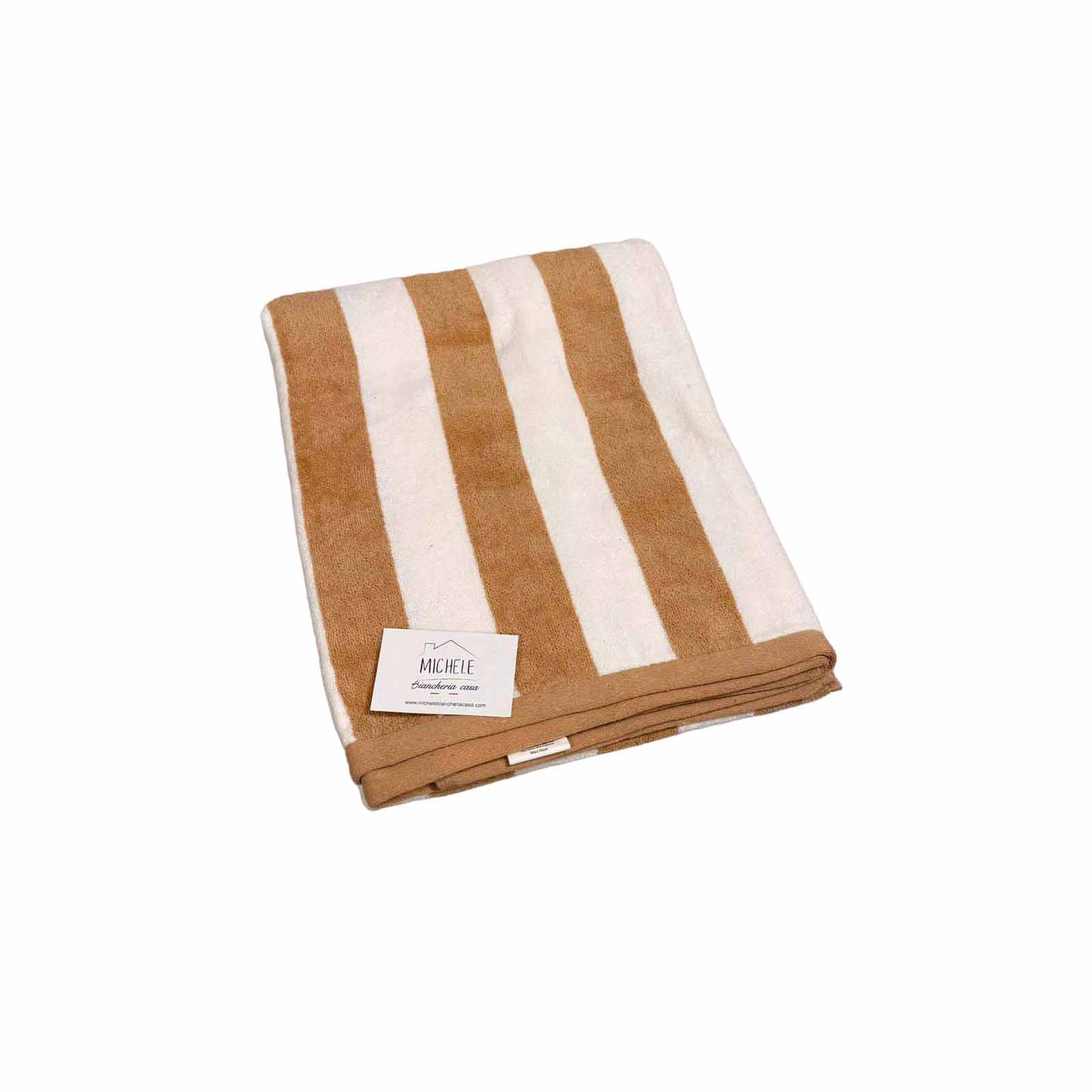 Telo Mare in Spugna Jacquard 100% Cotone – Super Assorbente, Morbido e Resistente, Fantasia Righe