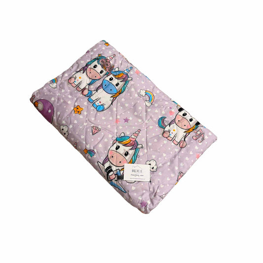 Trapuntino Letto Singolo Unicorni – Copriletto Estivo Bambina Lilla