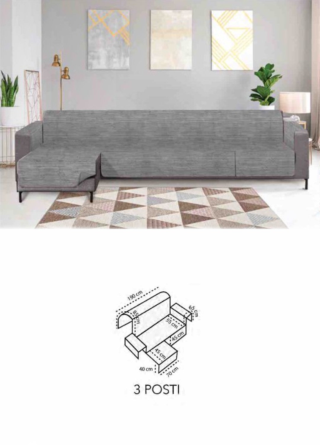 Copridivano Double Face con Trapuntatura ad Ultrasuoni