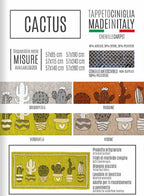 Tappeto in ciniglia con base antiscivolo serie Cactus per la camera, il bagno o il soggiorno