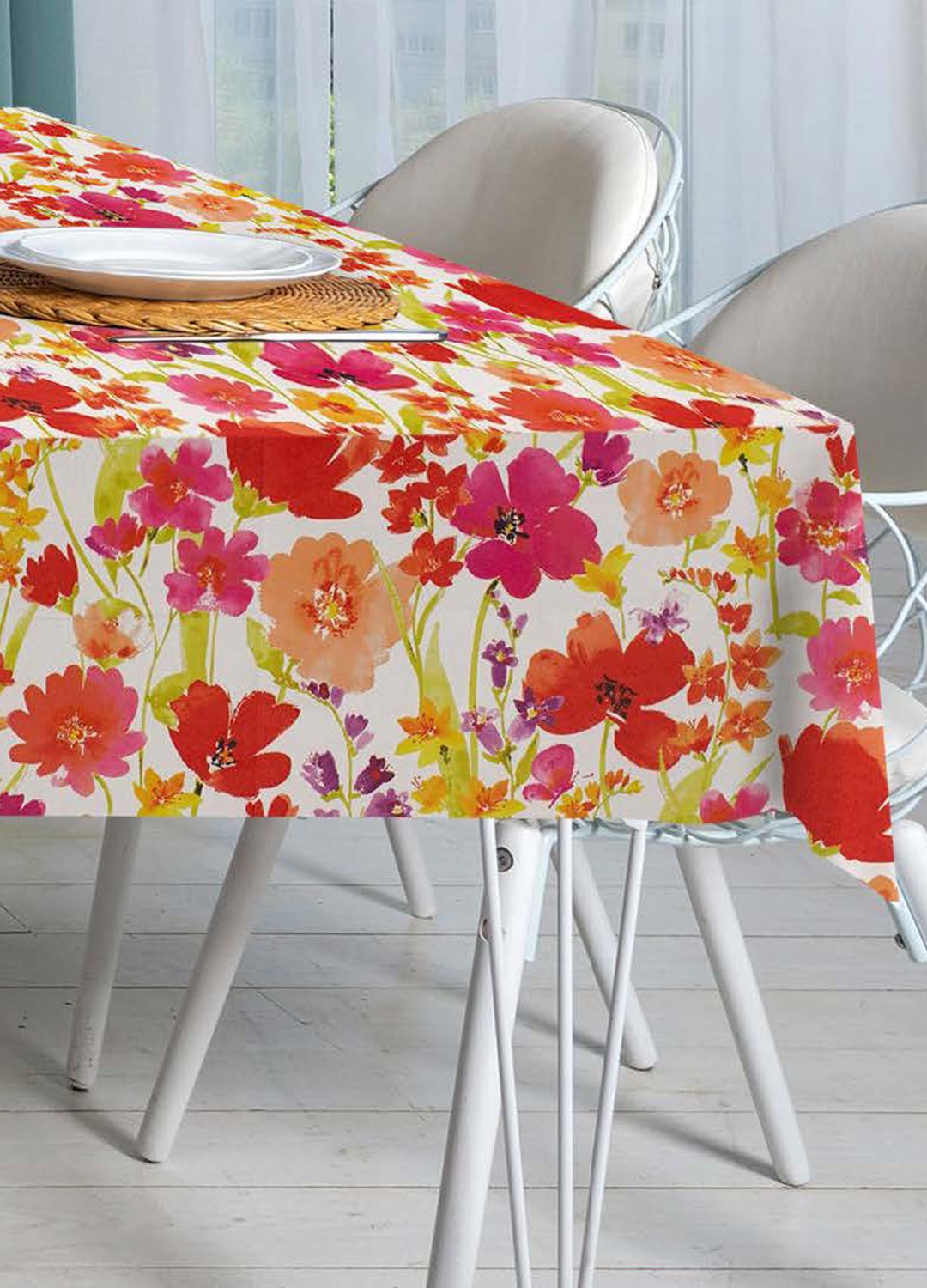 Tovaglia antimacchia fantasia Papaveri