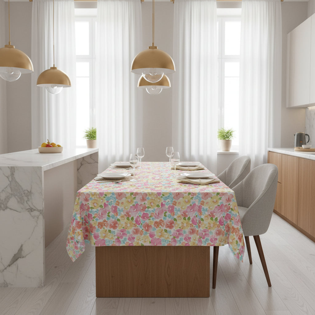 Tovaglia antimacchia fantasia Pastello
