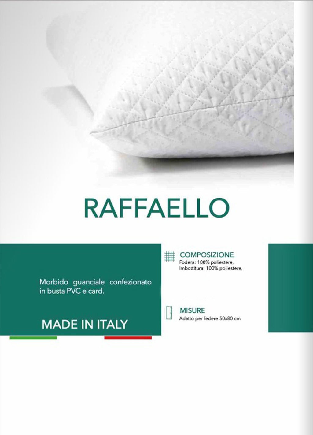 Guanciale trapuntato modello Raffaello