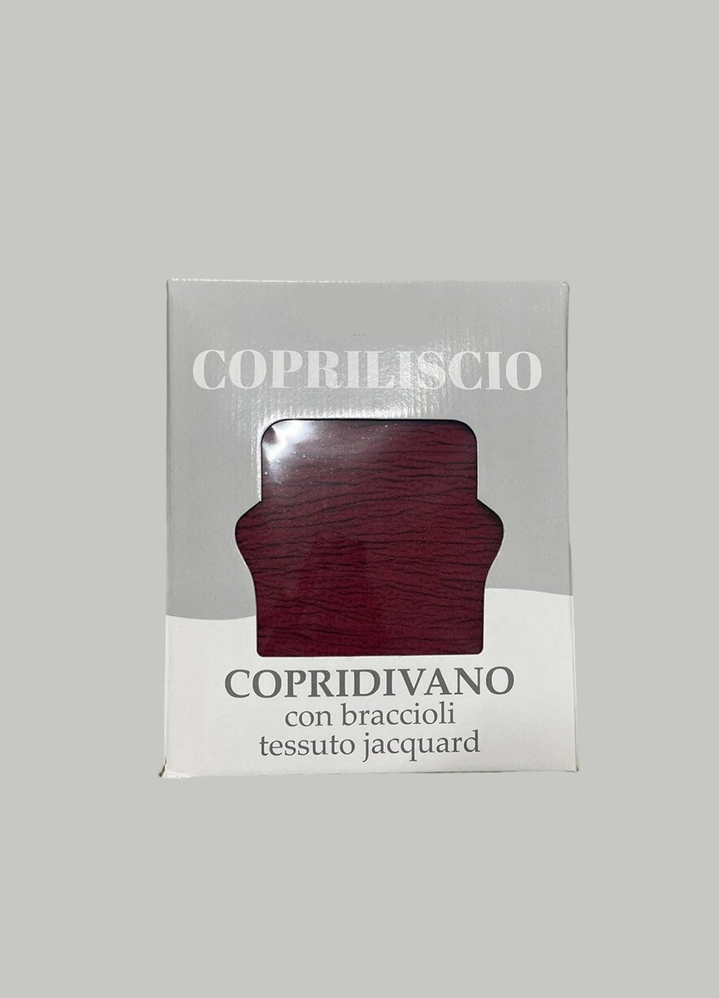 Copridivano con braccioli in tessuto jacquard