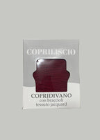 Copridivano con braccioli in tessuto jacquard