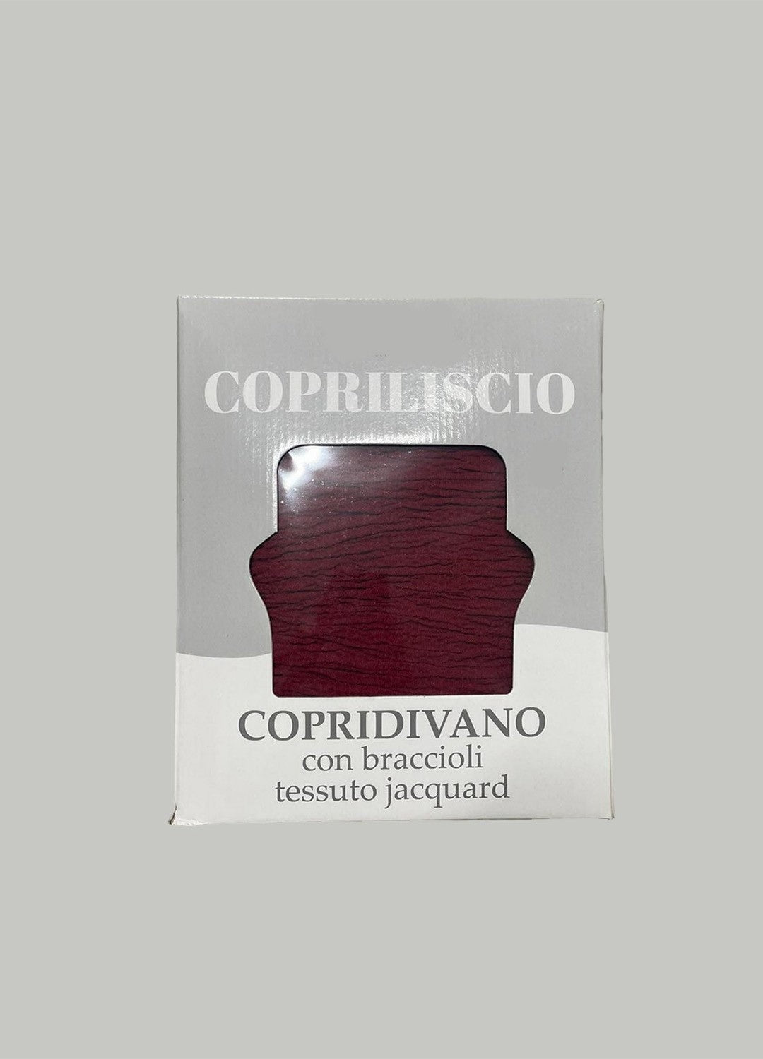 Copridivano con braccioli in tessuto jacquard
