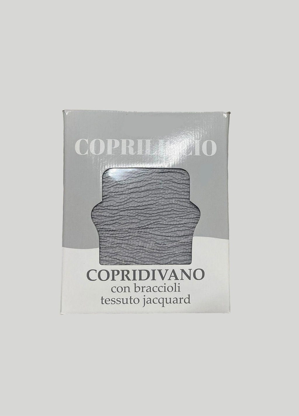 Copridivano con braccioli in tessuto jacquard