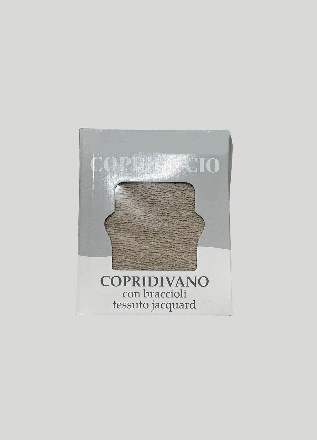 Copridivano con braccioli in tessuto jacquard