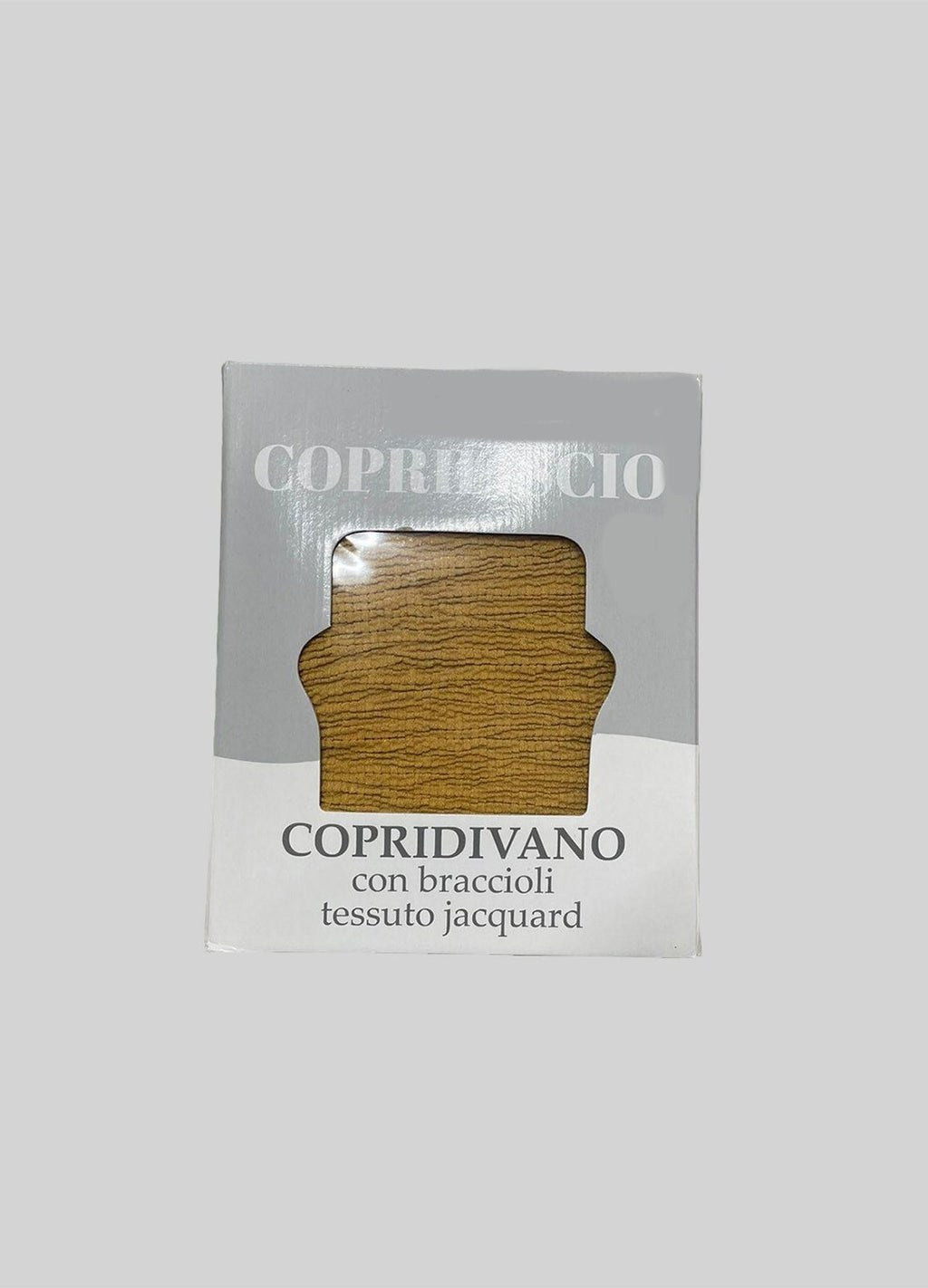Copridivano con braccioli in tessuto jacquard