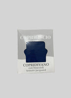 Copridivano con braccioli in tessuto jacquard