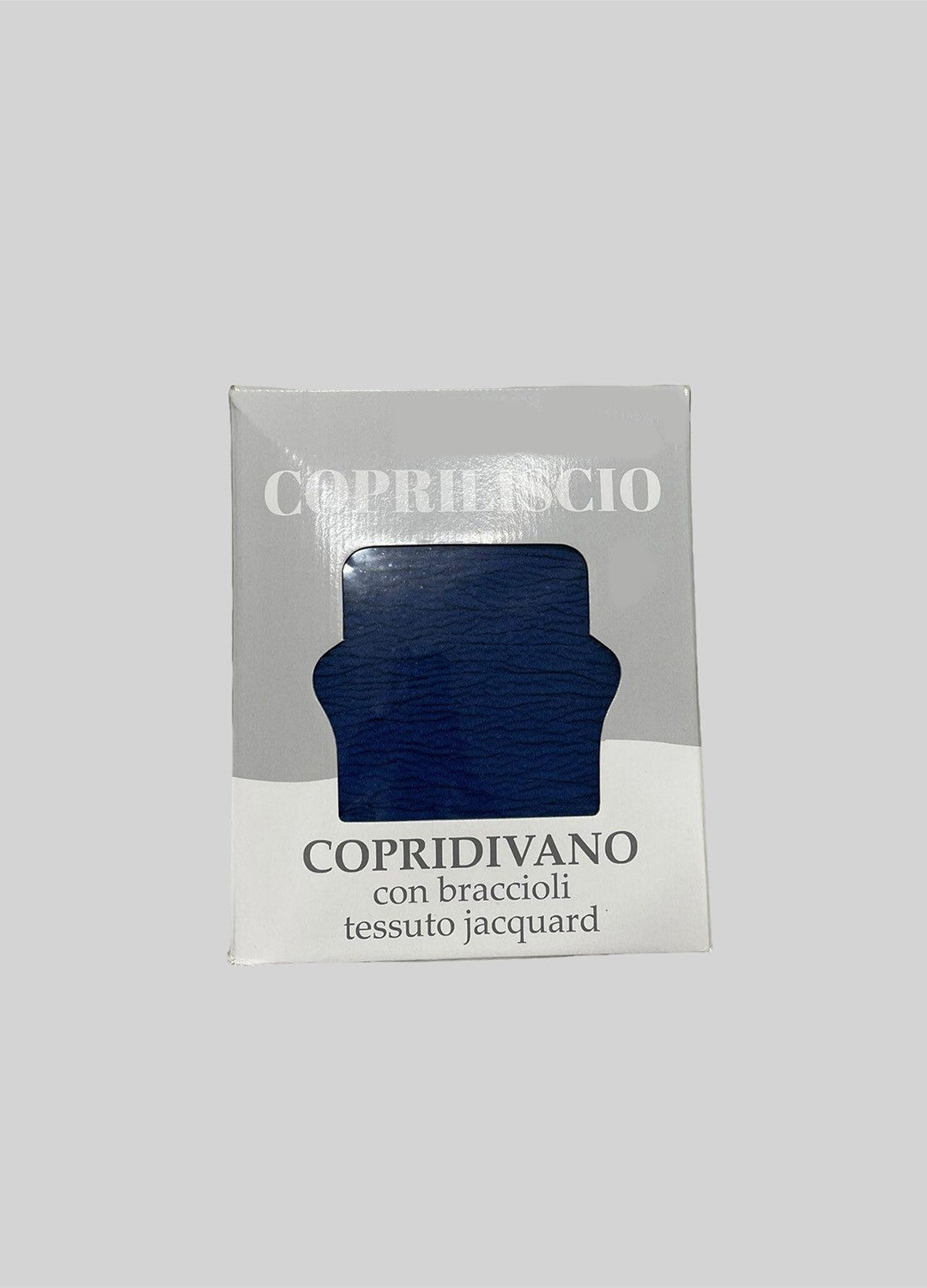 Copridivano con braccioli in tessuto jacquard