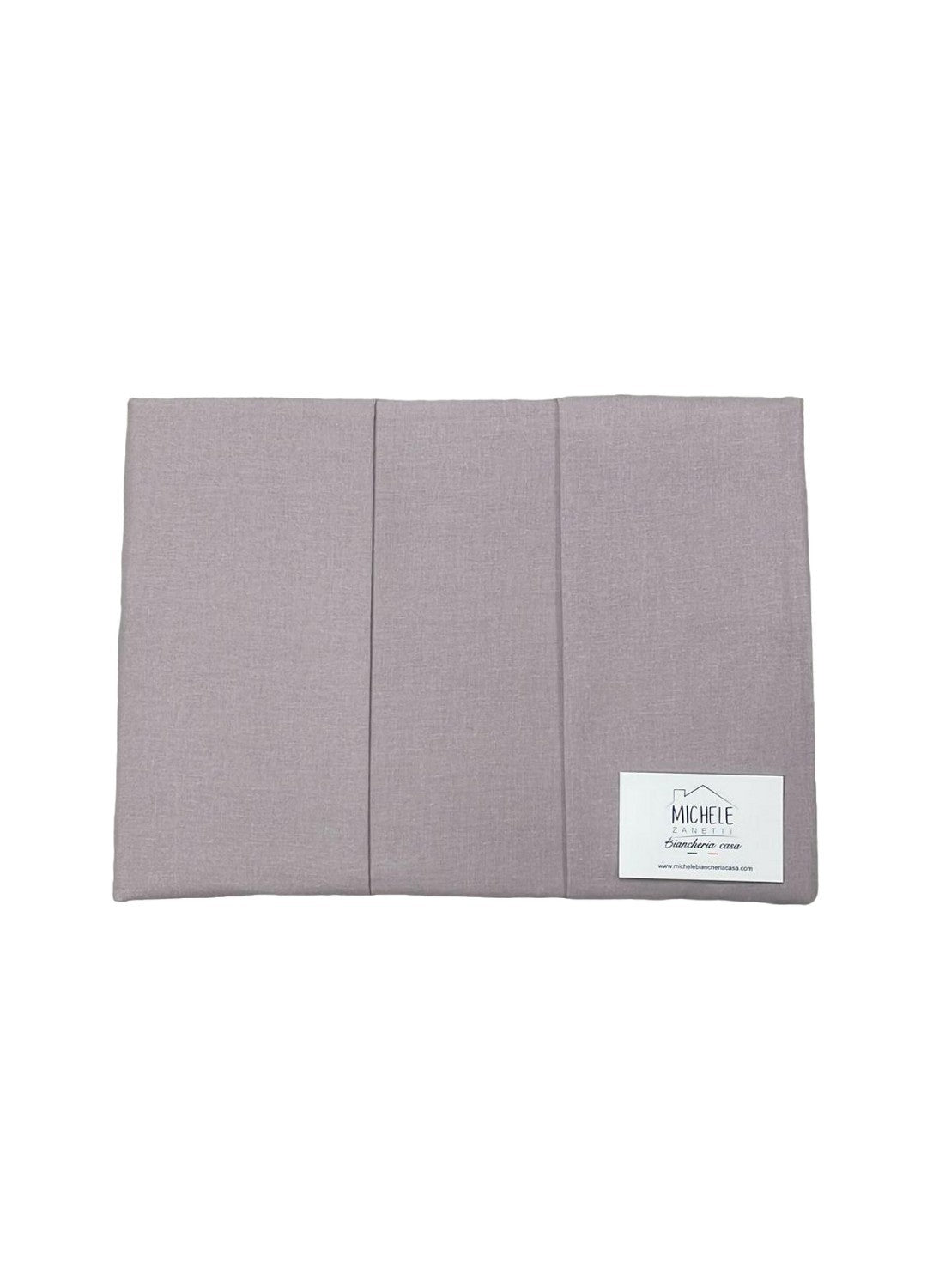 Completo lenzuola da una piazza e mezza "alla francese" in cotone modello Tinta Unita, Grigio Perla o Bianco