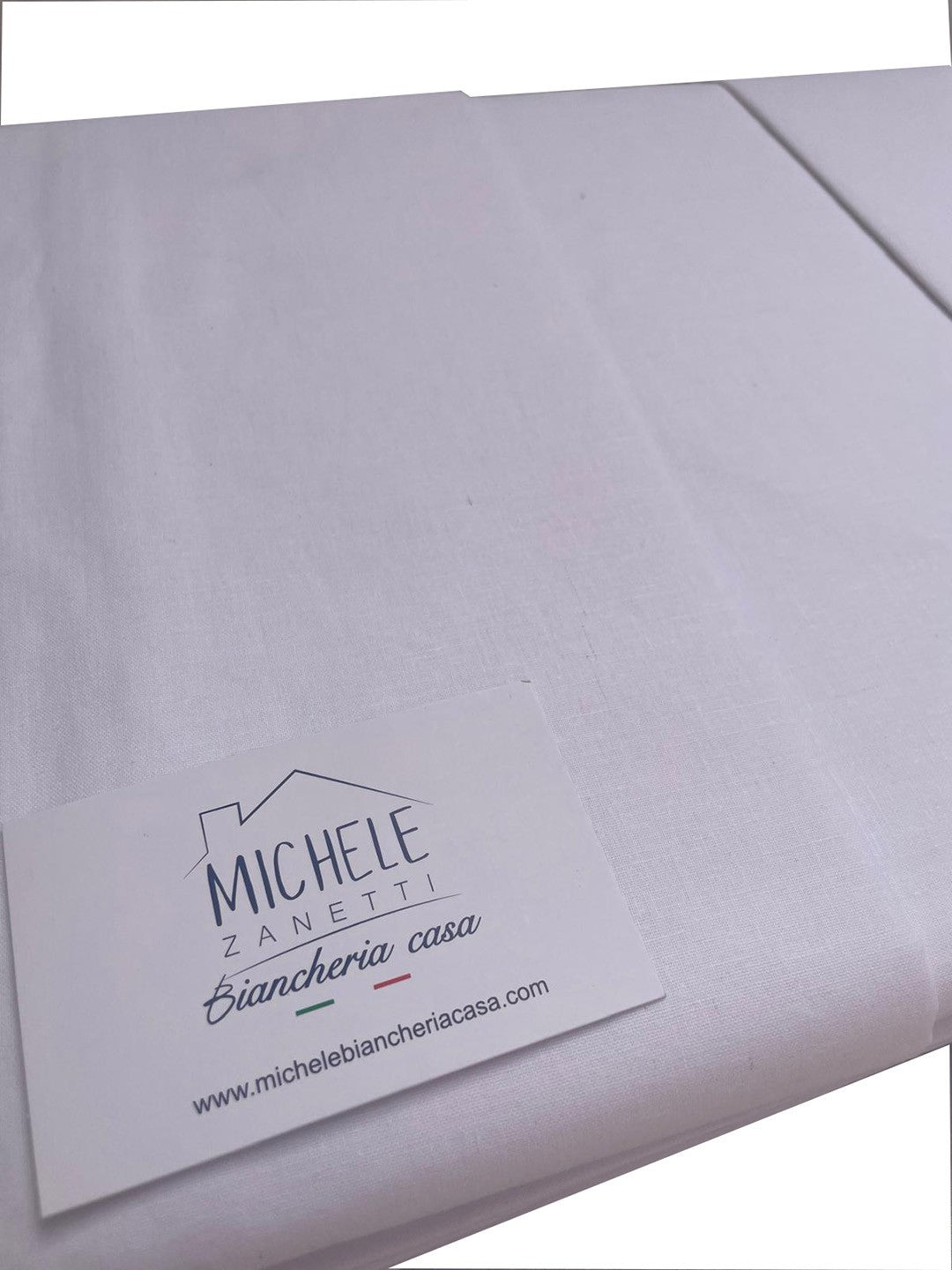 Completo lenzuola da una piazza e mezza "alla francese" in cotone modello Tinta Unita, Grigio Perla o Bianco