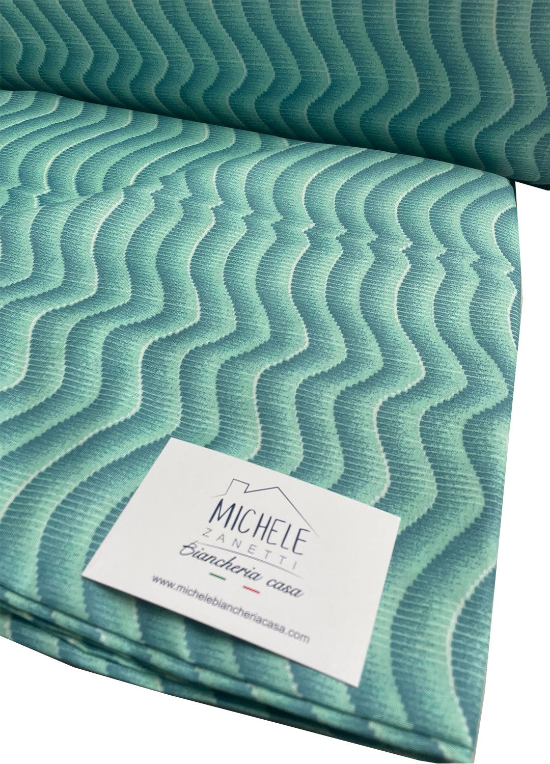 Copripiumino matrimoniale in mano di seta di microfibra morbida, fantasia a onde