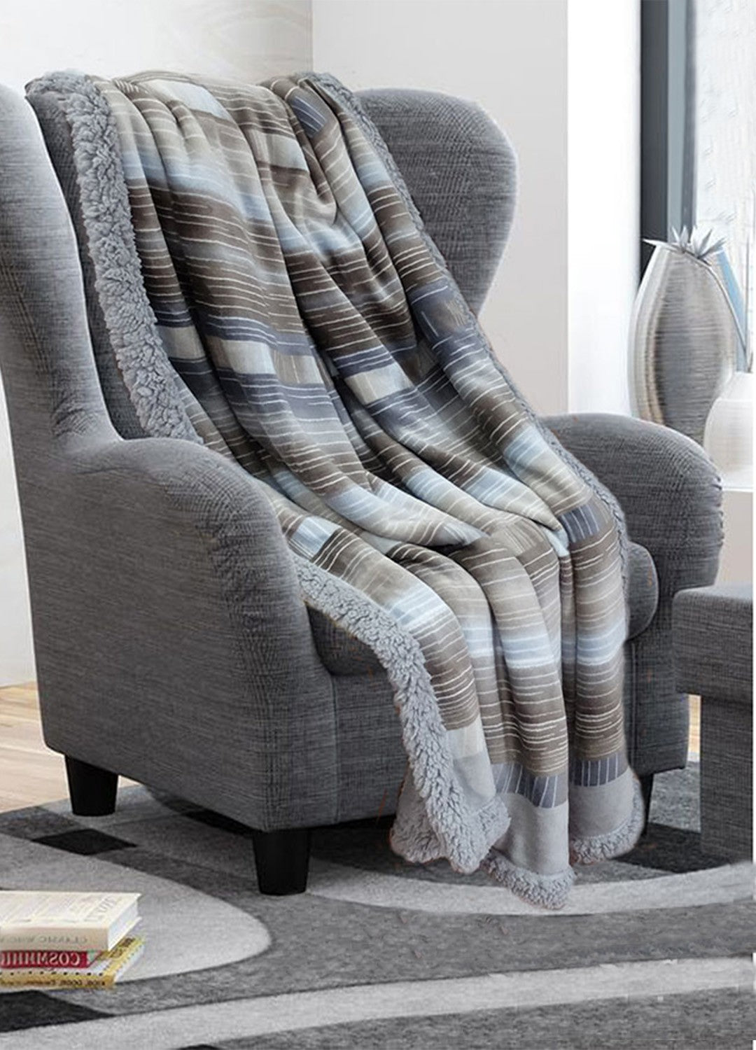 Plaid Eldorado, dimensioni 130x160 cm, fantasia elegante