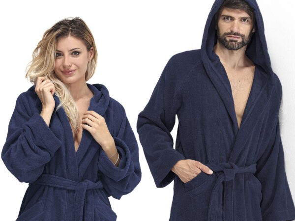 Accappatoio Daunex serie Smart in puro cotone, in tinta unita