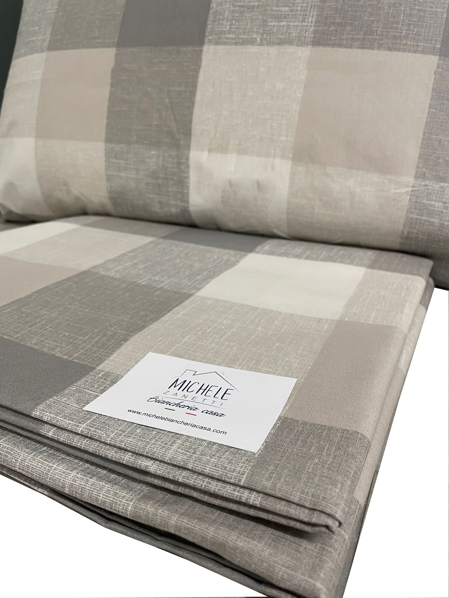 Copripiumino matrimoniale in cotone fantasia Square