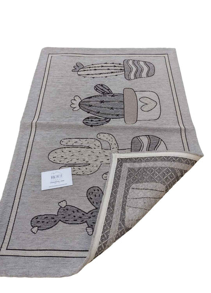 Tappeto in ciniglia con base antiscivolo serie Cactus per la cucina