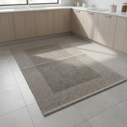 Tappeto in ciniglia con base antiscivolo serie Righe per la tua cucina