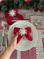 Tovaglia in puro cotone fantasia Shabby con cuori, disponibile in diverse misure