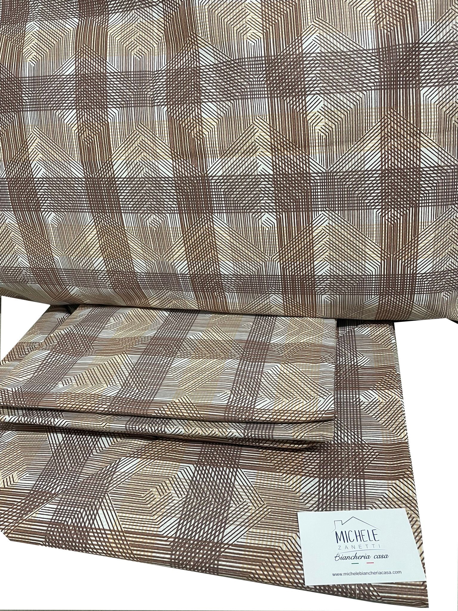 Completo Lenzuola Matrimoniale fantasia Bruxelles, prodotto italiano