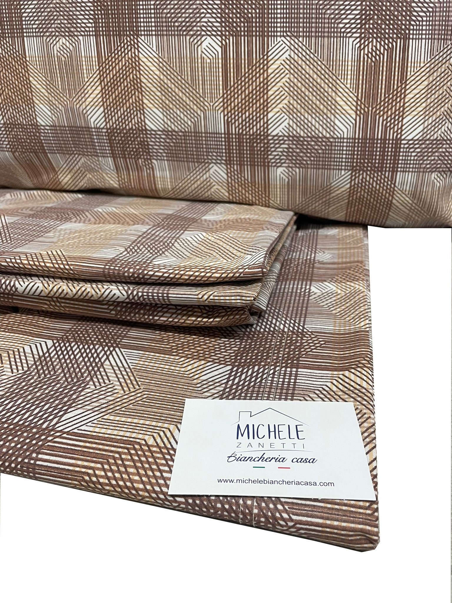 Completo Lenzuola Matrimoniale fantasia Bruxelles, prodotto italiano