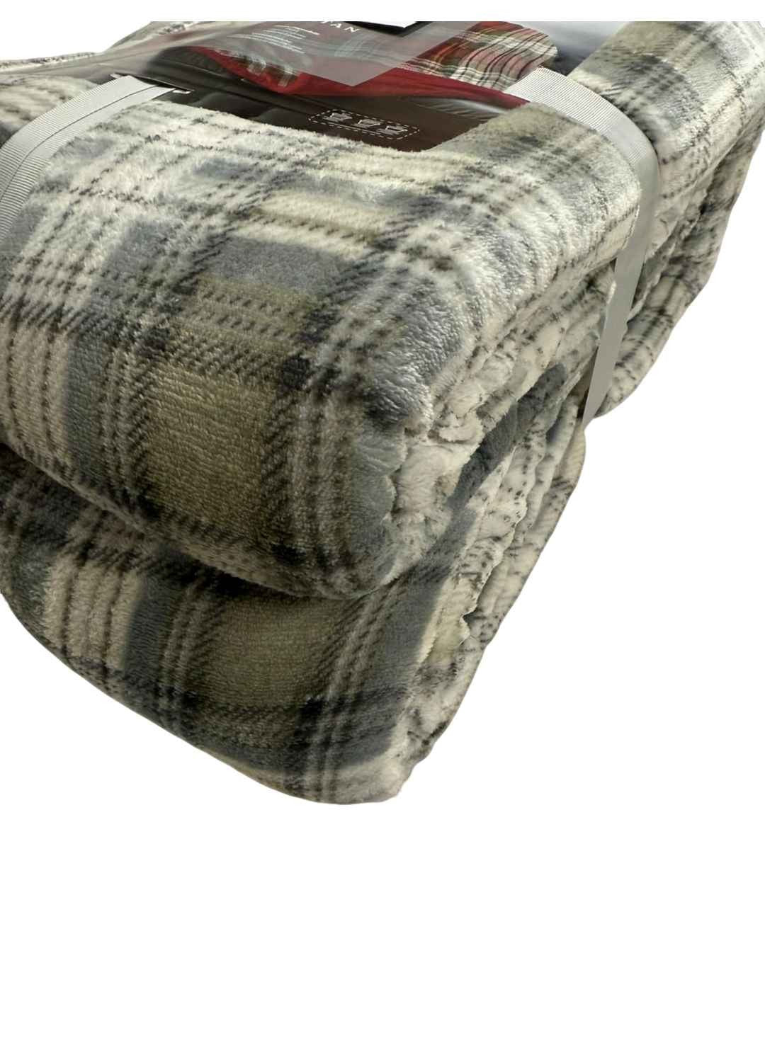 Coperta matrimoniale fantasia Tartan, modello Super Soft, in morbido agnellato