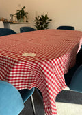 Tovaglia campagnola a quadretti rossi - Disponibile per 6 o 8-12 persone