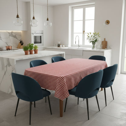 Tovaglia campagnola a quadretti rossi - Disponibile per 6 o 8-12 persone