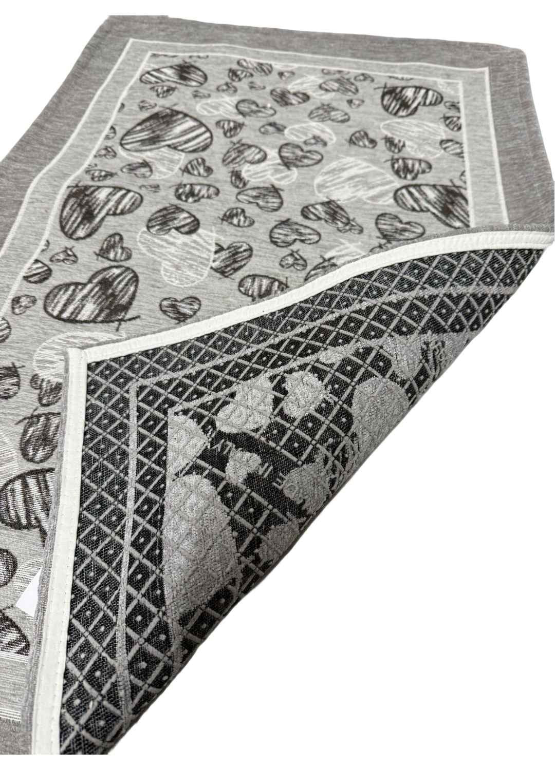 Tappeto in ciniglia con base antiscivolo serie Melody, colore rosso o grigio, disponibile in varie misure