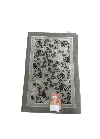 Tappeto in ciniglia con base antiscivolo serie Melody, colore rosso o grigio, disponibile in varie misure
