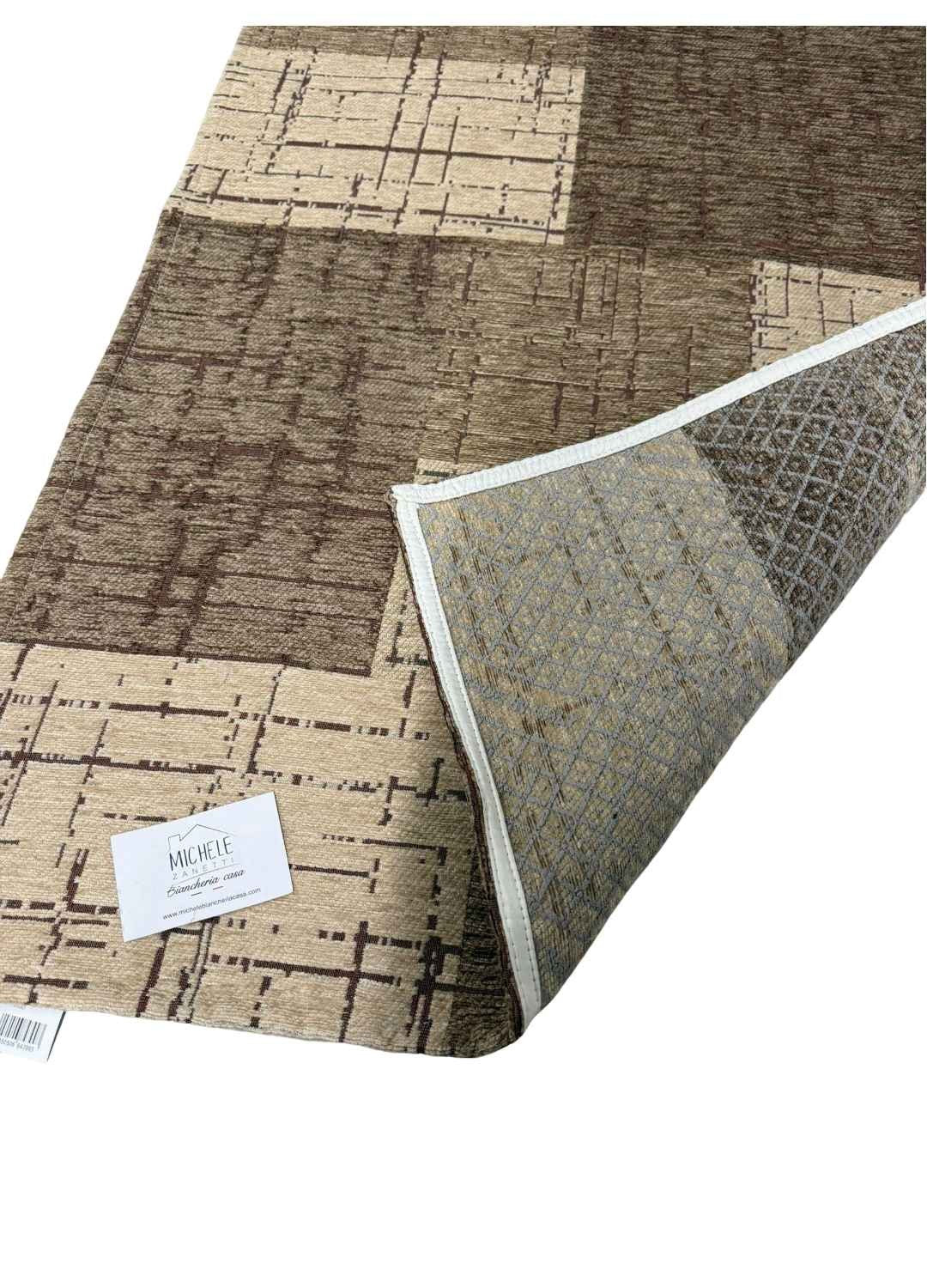 Tappeto in ciniglia con base antiscivolo serie Mondrian per la tua camera o il tuo soggiorno