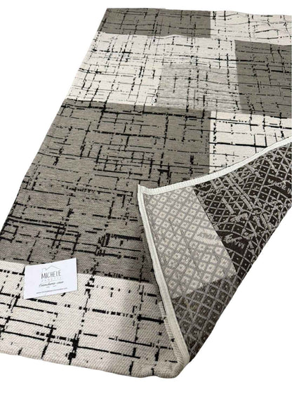 Tappeto in ciniglia con base antiscivolo serie Mondrian per la tua camera o il tuo soggiorno