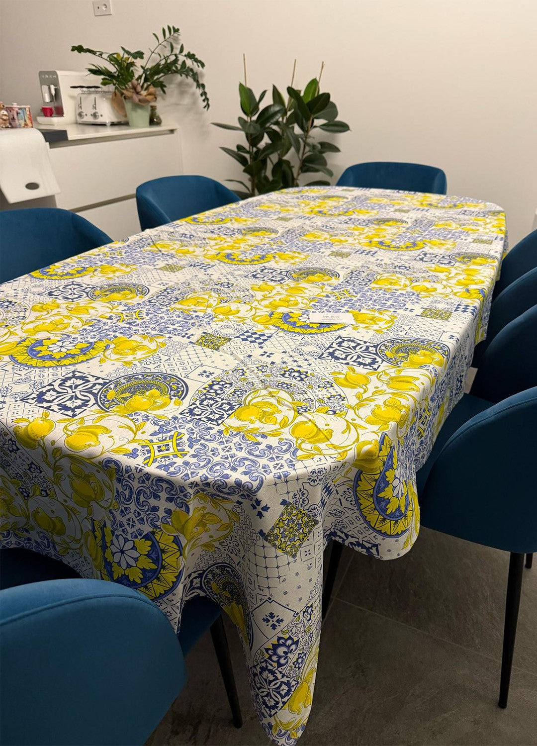 Tovaglia in puro cotone fantasia Limoncello, disponibile in diverse misure