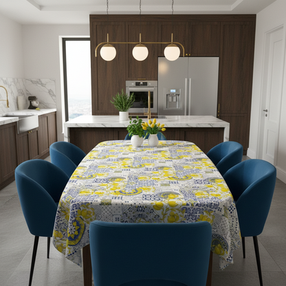Tovaglia in puro cotone fantasia Limoncello, disponibile in diverse misure
