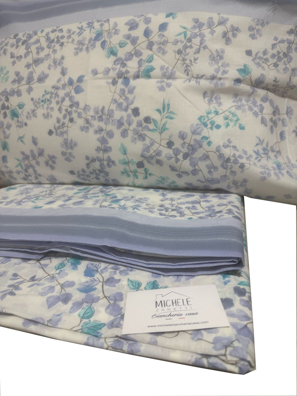 Completo Lenzuola Matrimoniale fantasia Edera, prodotto italiano