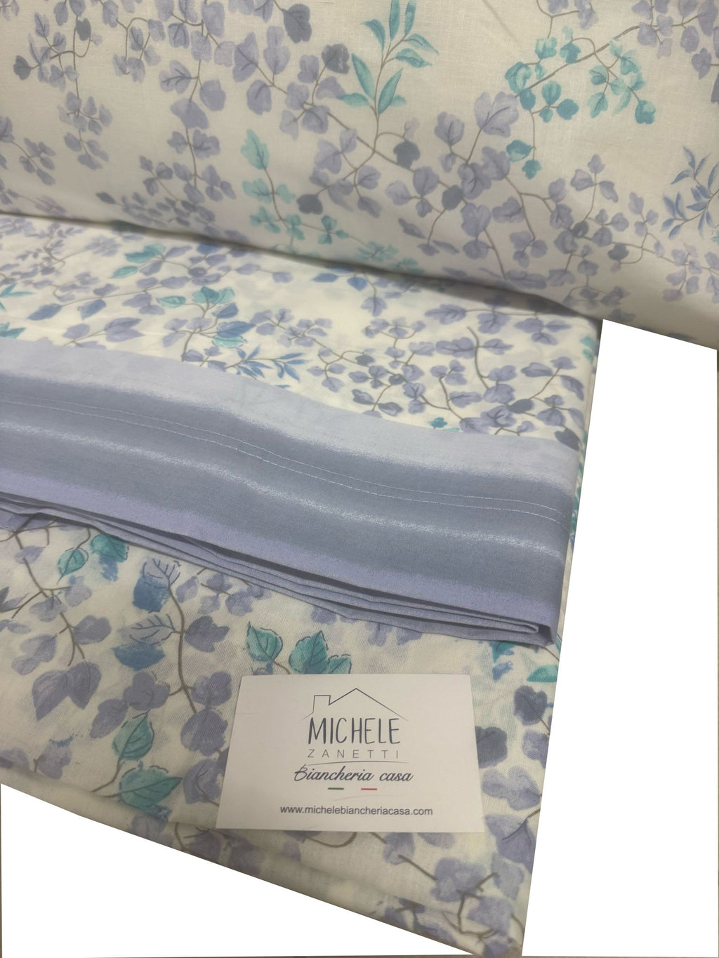 Completo Lenzuola Matrimoniale fantasia Edera, prodotto italiano