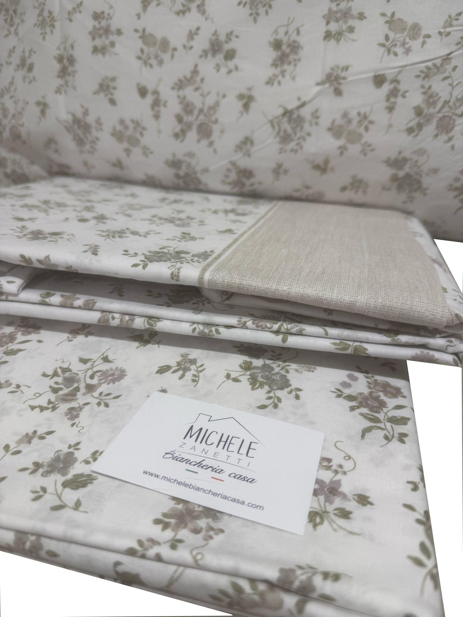 Completo Lenzuola Matrimoniale fantasia Fiorellini, prodotto italiano