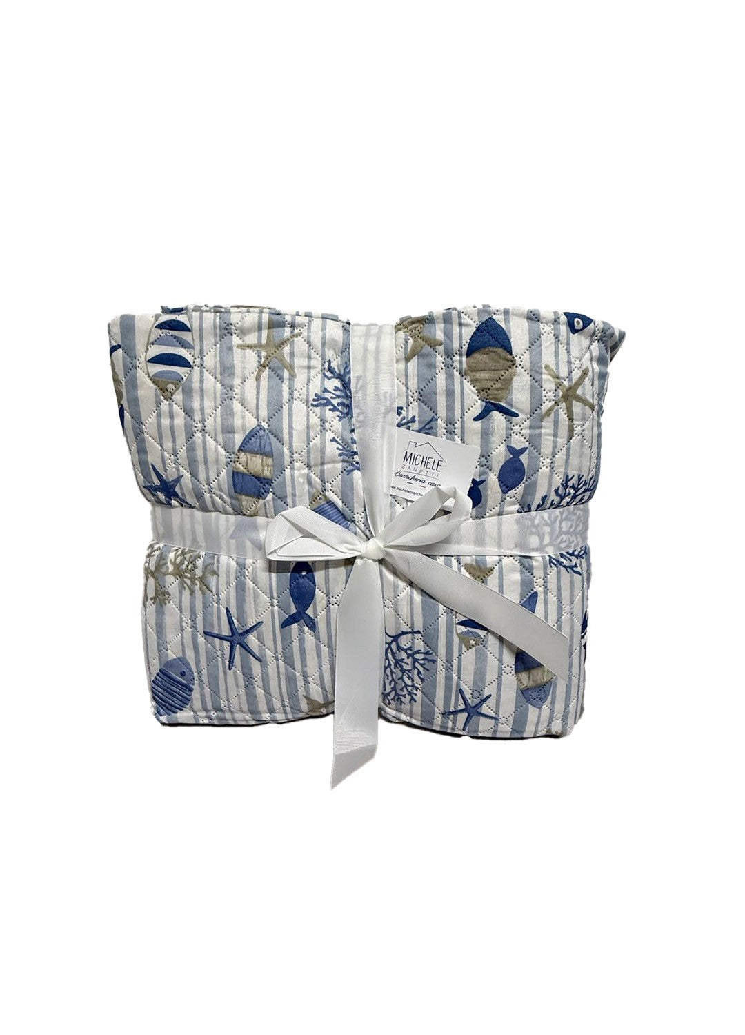 Trapuntino matrimoniale in morbida microfibra, fantasia Estate