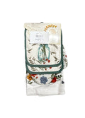 Set da cucina, 5 pezzi, 2 presine, 1 guantone da forno, e 2 strofinacci, fantasia con Fiori