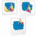 Copridivano con braccioli in tessuto jacquard