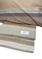 Completo Lenzuola Matrimoniale in cotone fantasia Rustico a Righe, prodotto italiano