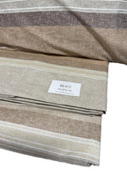 Completo Lenzuola Matrimoniale in cotone fantasia Rustico a Righe, prodotto italiano