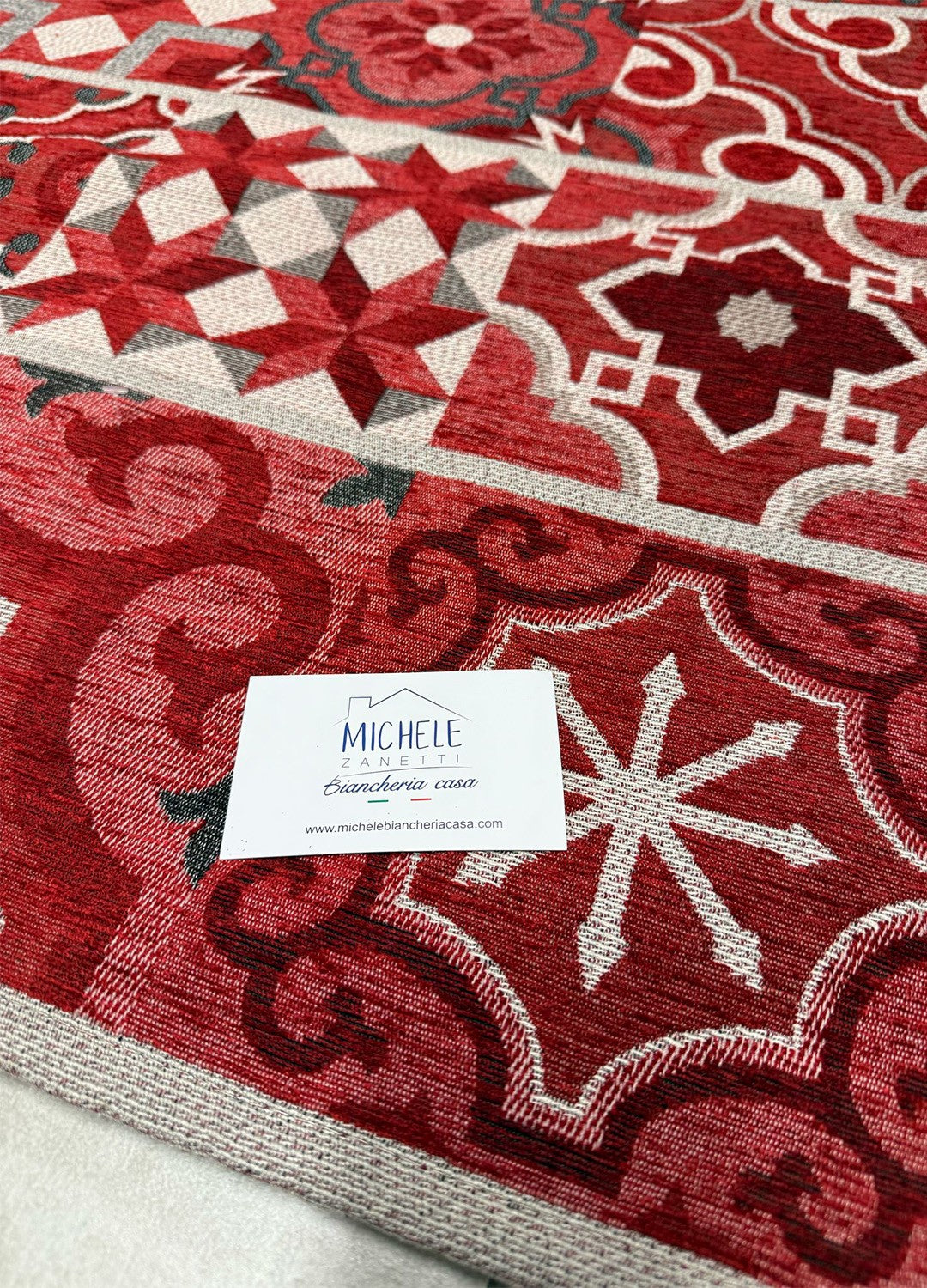 Tappeto in ciniglia con base antiscivolo serie Cementine